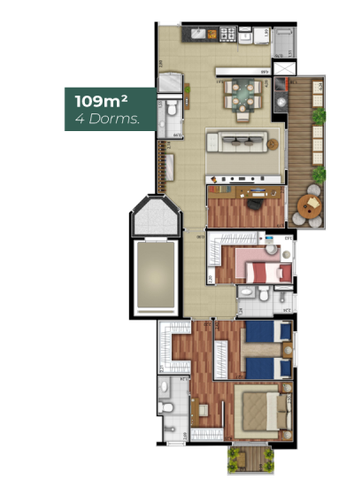 109m²